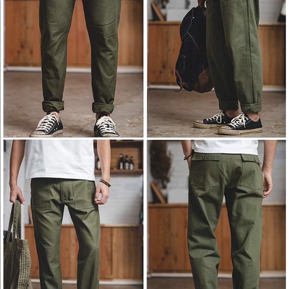 Men’s Casual Military Cargo Pants Green. 32